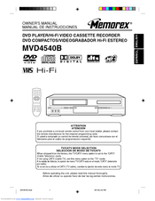 Memorex MVD4540B Owner's Manual