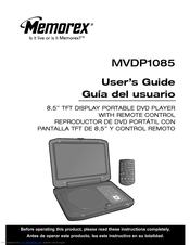 Memorex MVDP1085 - DVD Player - 8.5 User Manual
