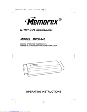 Memorex MPS1440 Operating Instructions Manual