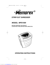 Memorex MPS1500 Operating Instructions Manual