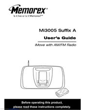 Memorex MI3005 - iMove Portable Speakers User Manual