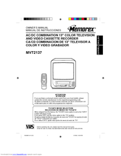 Memorex MVT2137 Owner's Manual