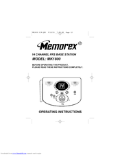 Memorex MK1800 Operating Instructions Manual