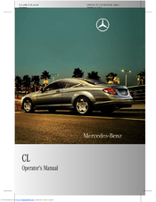 Mercedes-Benz 2010 CL550 4MATIC Coupe Operator's Manual