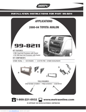 Metra Electronics 99-8211 Installation Instructions Manual