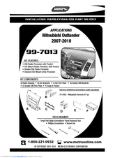 Metra Electronics 99-7013 Installation Instructions Manual