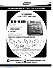 Metra Electronics 99-8151 Installation Instructions Manual