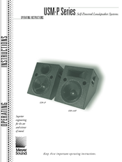 Meyer Sound Self-Powered Loudspeaker Systems USM-P Series Operating Instructions Manual