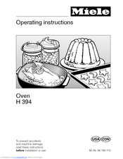 Miele H 394 Operating Instructions Manual