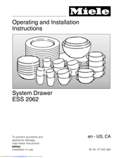 Miele ESS 2062 Operating And Installation Instructions
