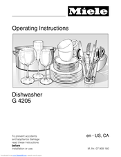 Miele G 4205 Operating Instructions Manual