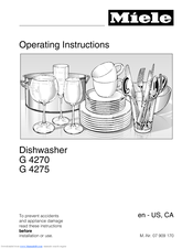 Miele Classic G 4270 SCVi Operating Instructions Manual