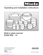 Miele EGW 601-14 Operating And Installation Instructions