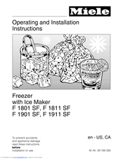 Miele F 1811 SF Operating And Installation Instructions