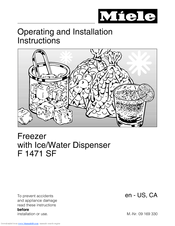 Miele F1471SF Operating And Installation Manual