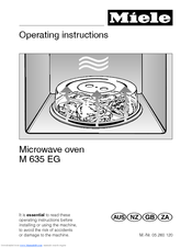 Miele M 635 EG Operating Instructions Manual