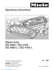 Miele DG 4064 L Operating Instructions Manual