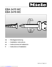 Miele EBA 5476 MC Installation Instructions Manual