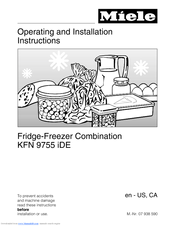 Miele KFN 9755 IDE Operating And Installation Instructions