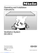 Miele DA250-4 Operating And Installation Instructions