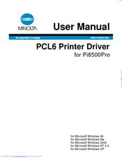 Minolta PCL6 User Manual