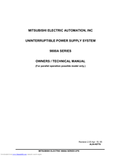 Mitsubishi Electric 9800A Series Owner Technical Manual