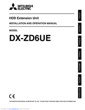 Mitsubishi Electric DX-ZD6UE Installation And Operation Manual