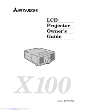 Mitsubishi LVP-X100A Owner's Manual