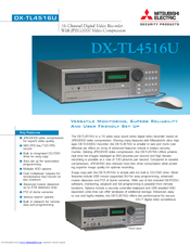 Mitsubishi Electric DX-TL4516U Specifications