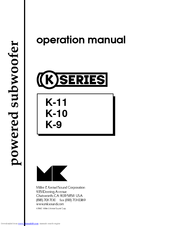 MK Sound K-11 Operation Manual