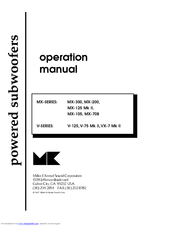 MK Sound M&K V-125 Operation Manual