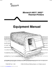 Monarch 9401 Equipment Manual