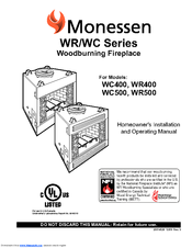 Monessen Hearth WR400 Homeowner's Installation And Operating Manual