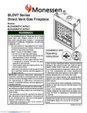 Monessen Hearth BLDV400N/PSC7 Installation And Operating Instructions Manual