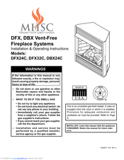 Monessen Hearth DFX24C Installation And Operating Instructions Manual