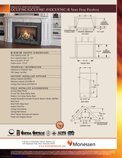 Monessen Hearth Vent Free Firebox GCUF36C-R Product Specifications