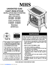 Monessen Hearth CSVF20SNV Installation And Operating Instructions Manual