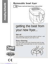 Morphy Richards bowl fryer Instructions Manual