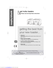 Morphy Richards 2- and 4-slice toasters Instructions Manual