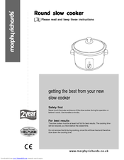 Morphy Richards Round slow cooker Instructions Manual