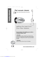 Morphy Richards Pod vacuum cleaner Instructions Manual