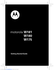 Motorola 6802938J65 Getting Started Manual