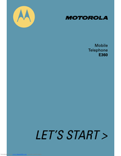Motorola E360 User Manual