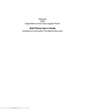 Motorola iDEN i930 User Manual