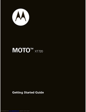 Motorola MOTO XT720 Getting Started Manual