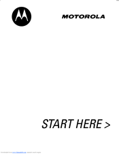 Motorola V290 Start Here Manual
