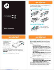 Motorola W177 Getting Started Manual