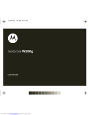 Motorola W260g User Manual