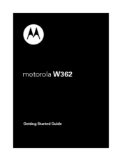 Motorola W362 Getting Started Manual