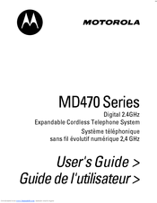 Motorola MD471 - 2.4 GHz Digital Expandable Cordless Speakerphone User Manual